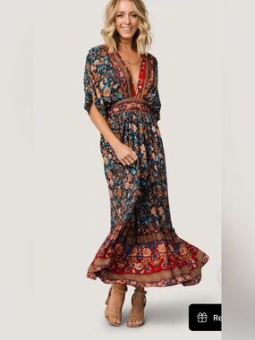 Baltic Born LeeAnne midi dress- Floral/Bohemian/Western Anthropologie vibes
